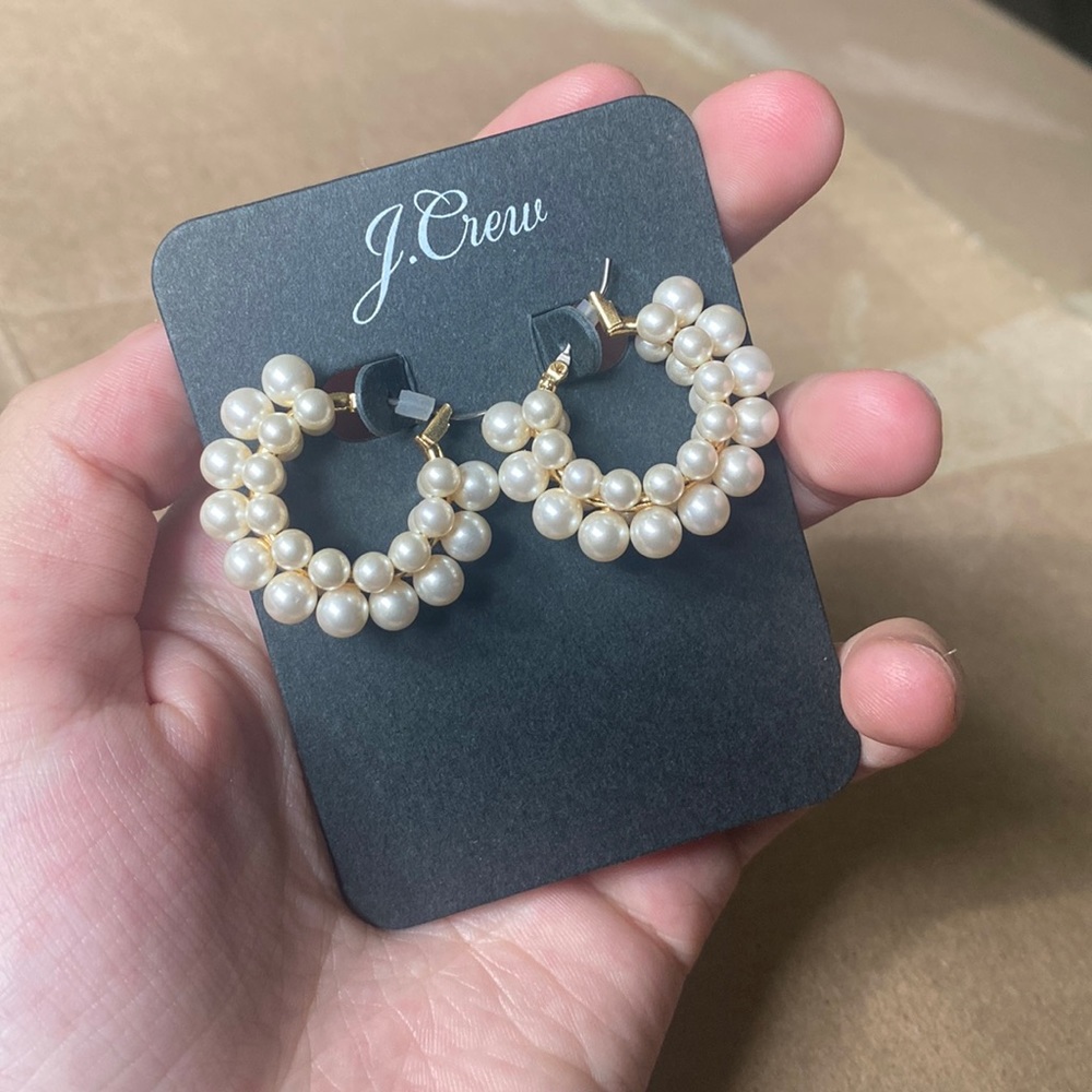 J crew NWT faux pearl earrings